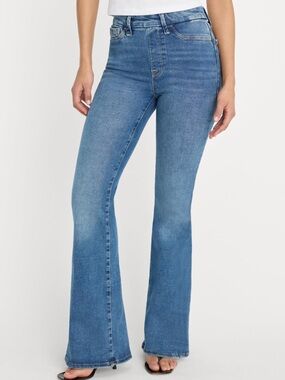 Good American Power Stretch Pull-on Flare Jeans